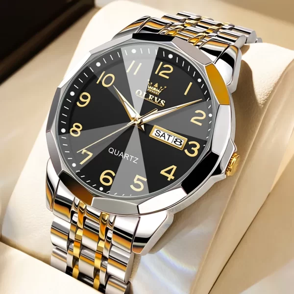 OLEVS Watch for Men Business Dress Diamond Analog