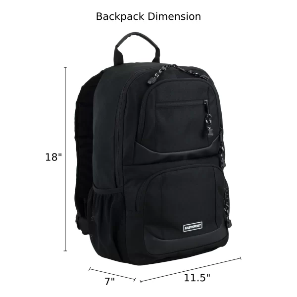 Eastsport Unisex Commuter Tech Backpack, Black - Image 7