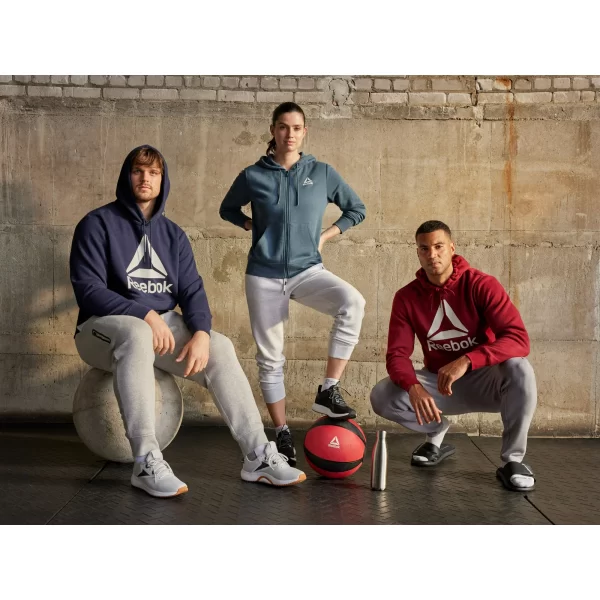 Reebok Men's and Big Men's Delta Logo Fleece Hoodie Sweatshirt, Sizes S-3XL - Image 2