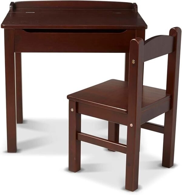 Melissa & Doug Wooden Lift-Top Desk & Chair