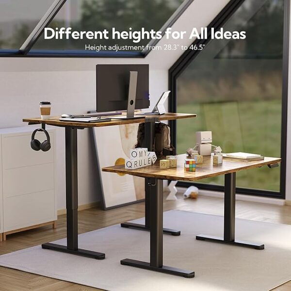 Electric Standing Desk, Adjustable Height Stand up Desk, 63x24 Inches - Image 4