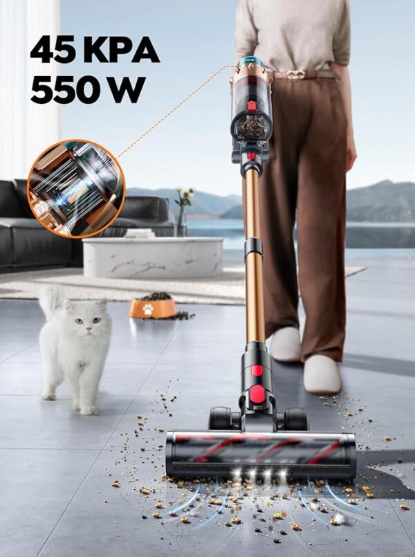 Cordless Vacuum Cleaner, 550W 45KPA 60 Mins Runtime - Image 6