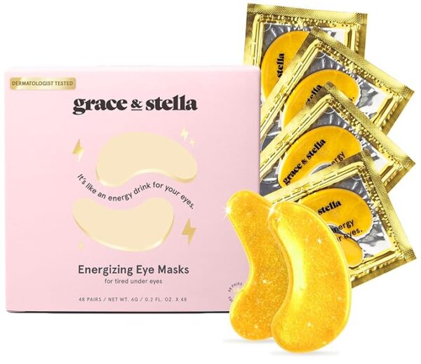 grace & stella Under Eye Mask (Gold, 48 Pairs) Eye Patch