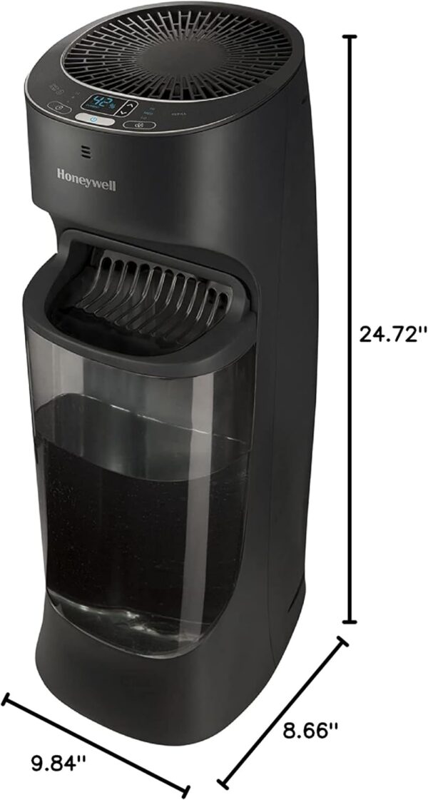 Honeywell Top Fill Tower Humidifier, Digital Humidistat, Black - Image 2