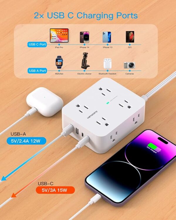 Surge Protector Power Strip - Image 4