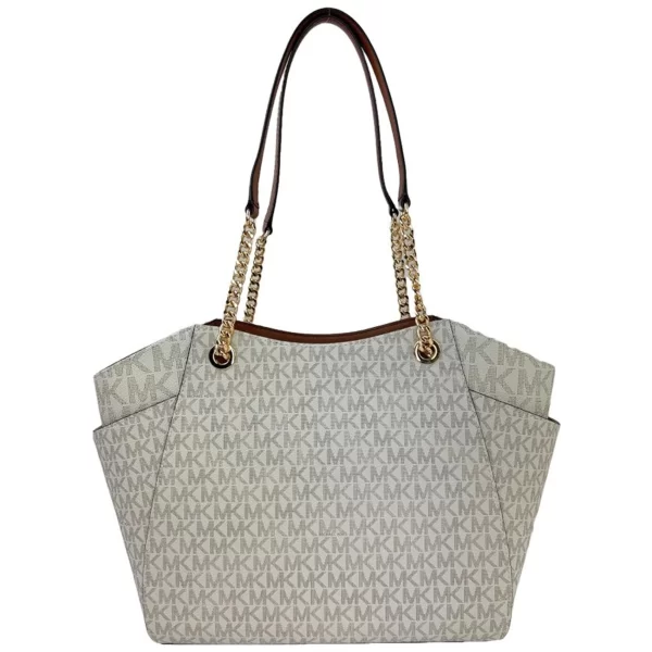 Michael Kors Jet Set Travel Large Logo Tote, Vanilla - Image 8