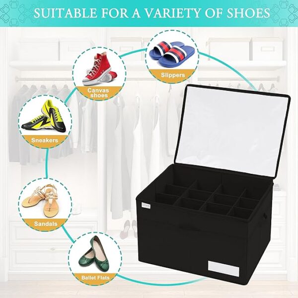 Shoe Storage Organizer, Fits 16 Pairs - Image 5