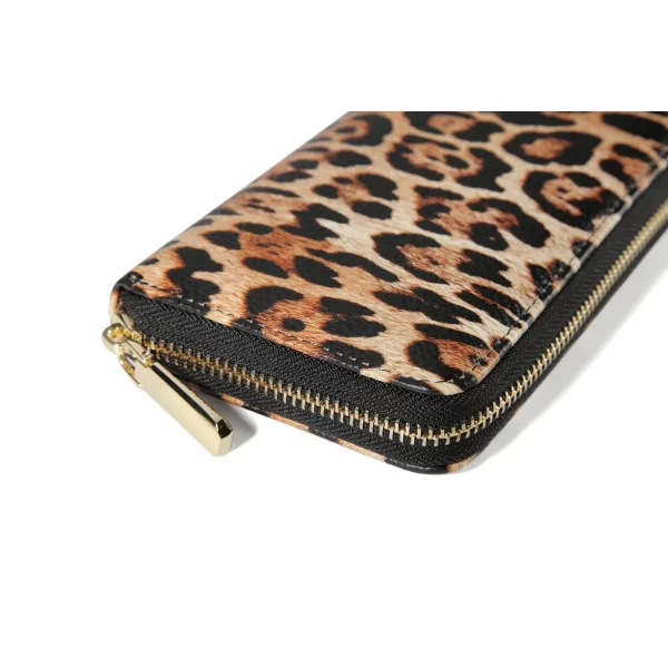 Daisy Rose Women's Zip Around Wallet, RFID Blocking, PU Vegan Leather, Leopard - Image 6