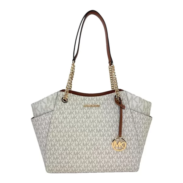 Michael Kors Jet Set Travel Large Logo Tote, Vanilla - Image 10