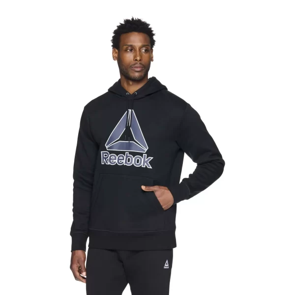 Reebok Men's and Big Men's Delta Logo Fleece Hoodie Sweatshirt, Sizes S-3XL - Image 5